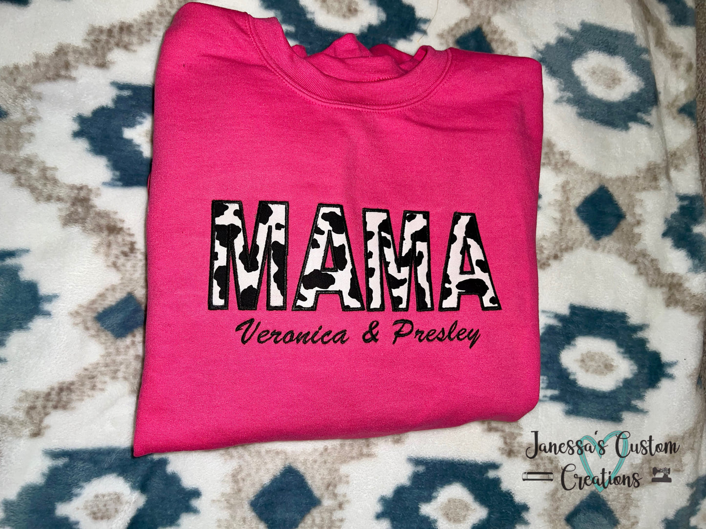 Cowprint “MAMA” Sweatshirt