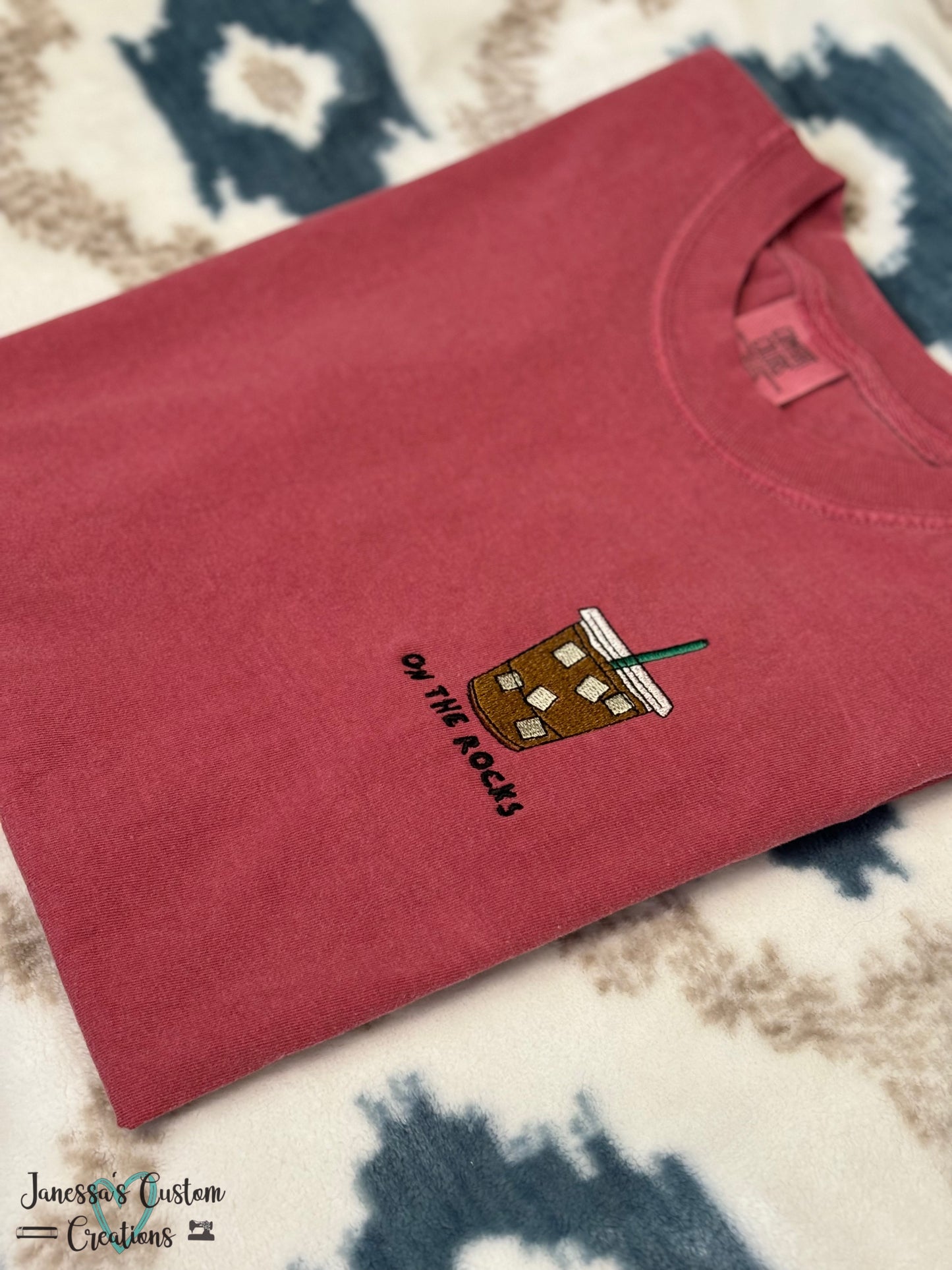 Embroidered Coffee Tee