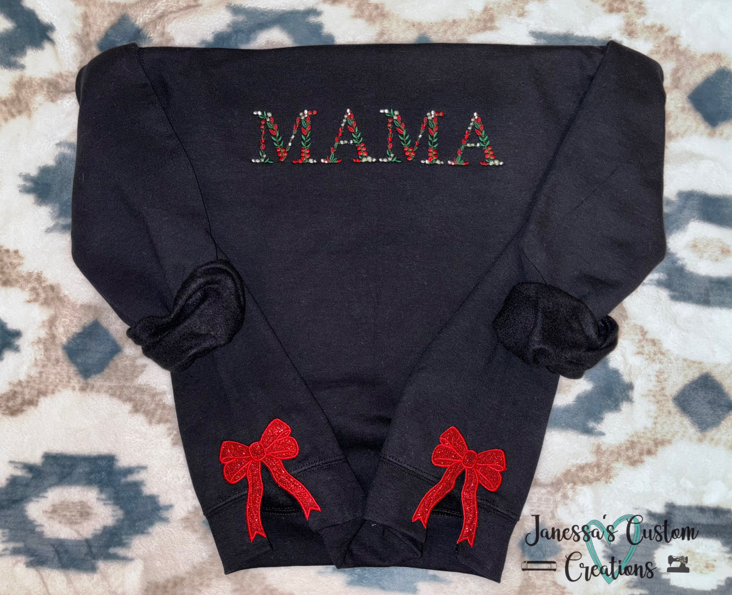 Christmas Mama Bow Sweatshirt