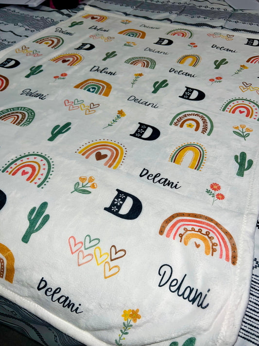 Boho kids blanket