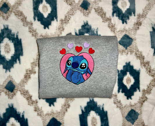 Kids Stitch With Hearts Sweatshirt