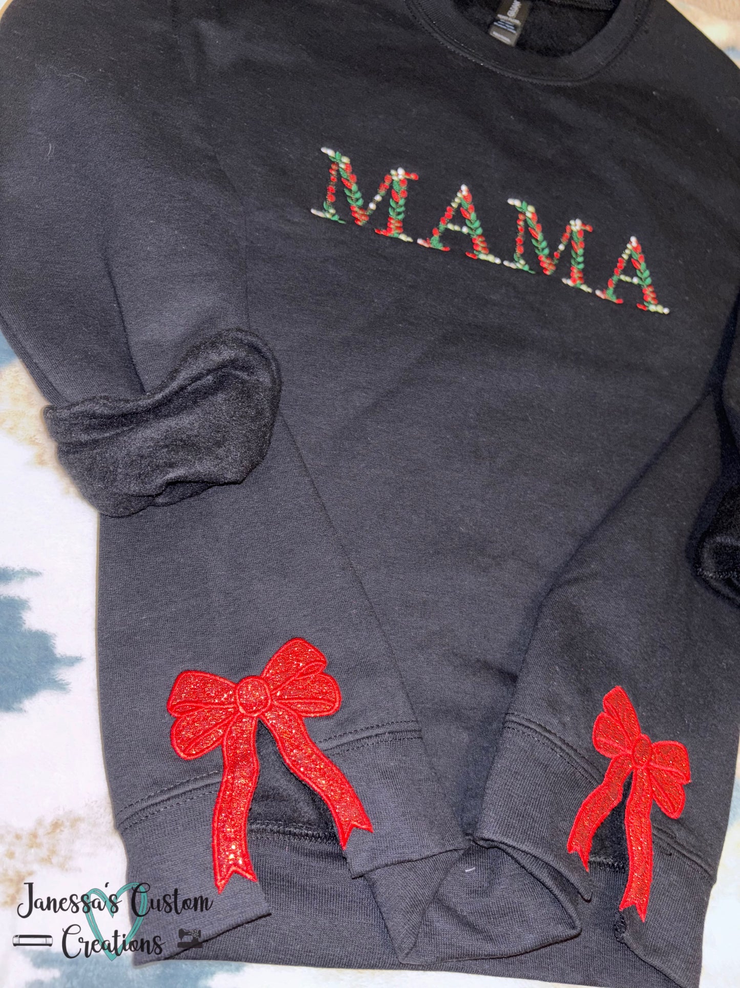 Christmas Mama Bow Sweatshirt