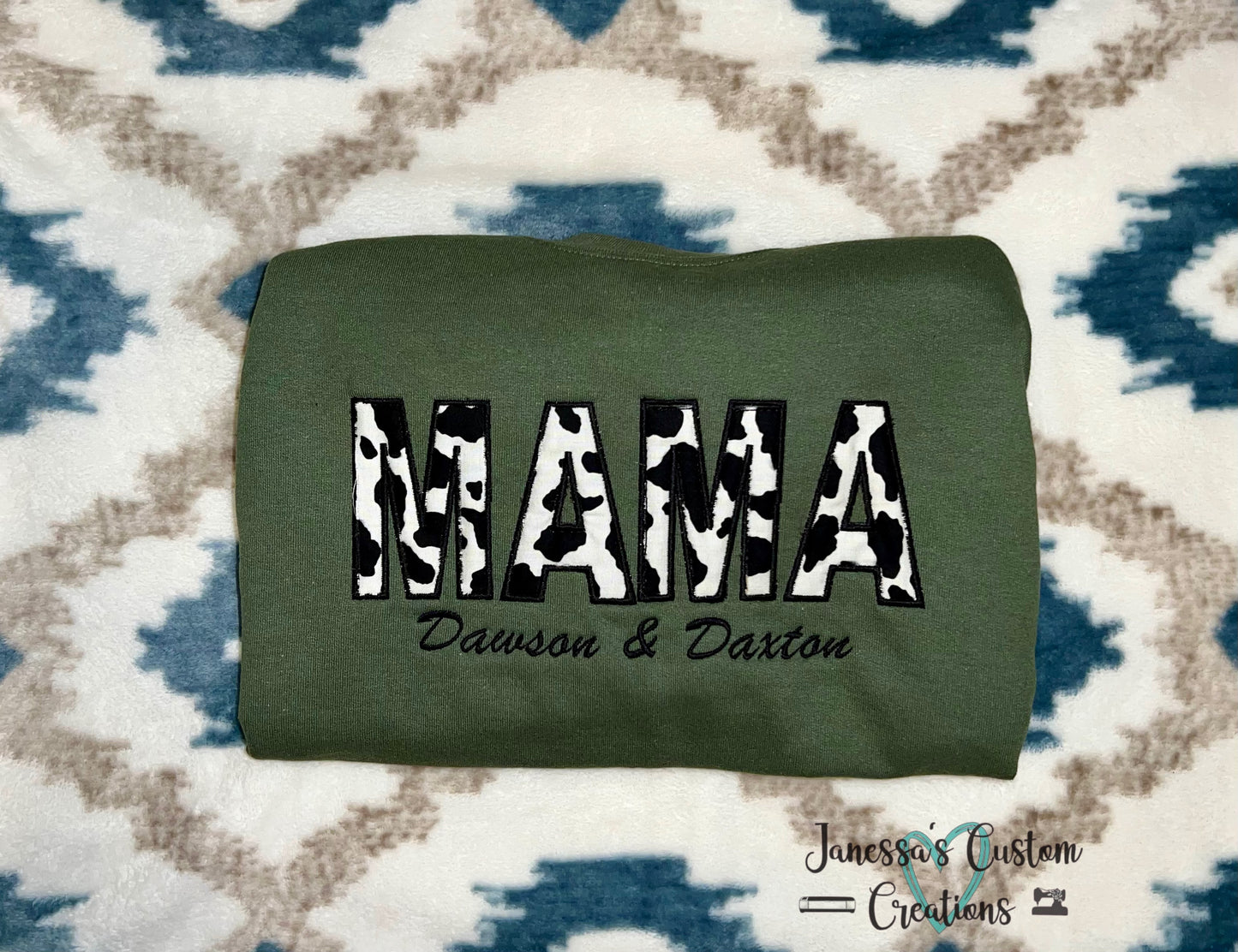 Cowprint “MAMA” Sweatshirt