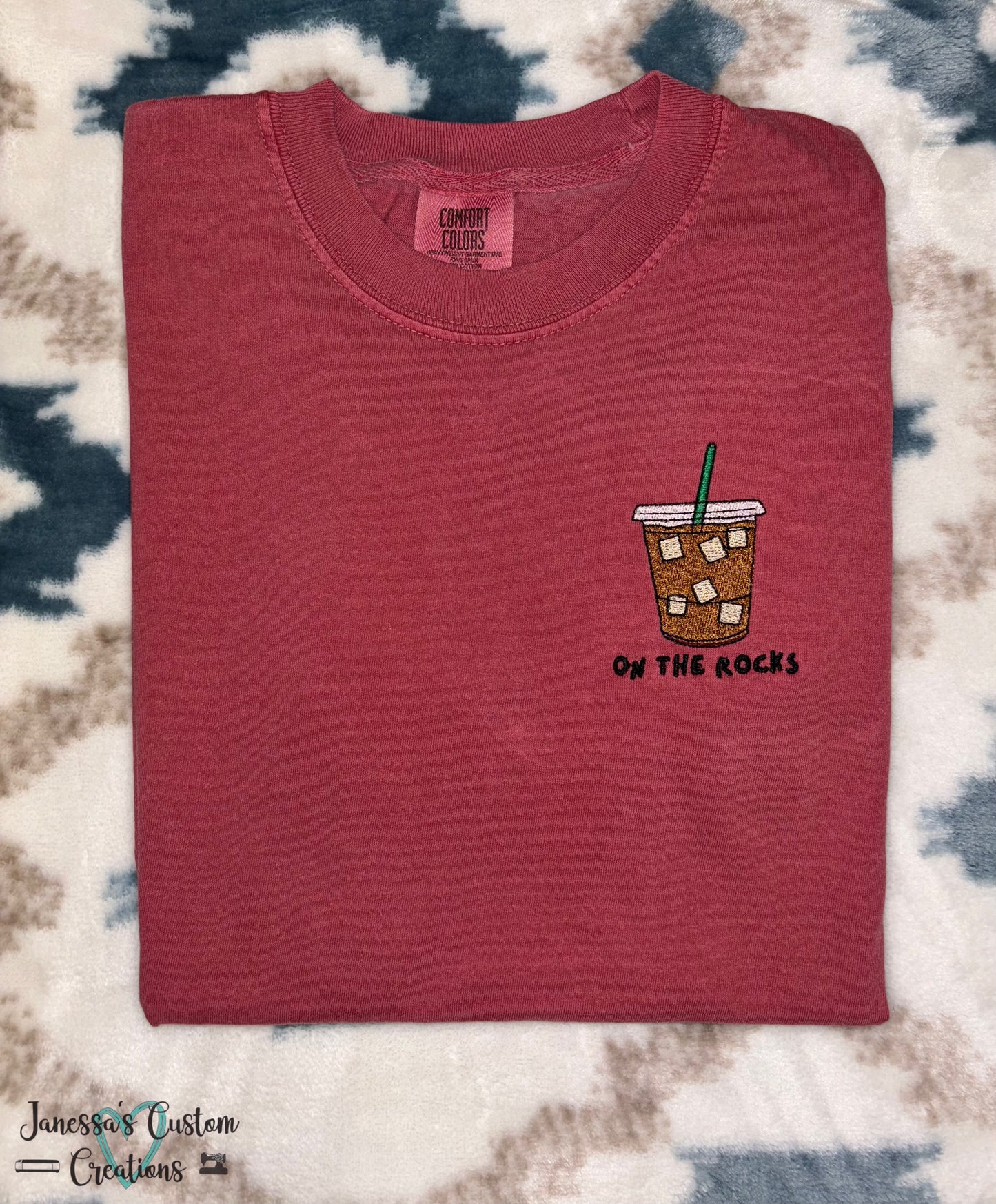 Embroidered Coffee Tee